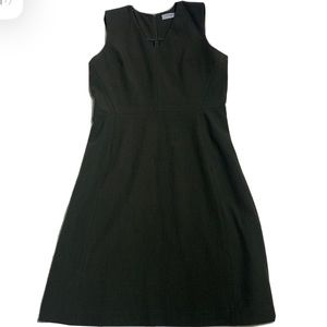 MM Lafleur sleeveless Annie shift dress v-neck dark pine green Sz 14